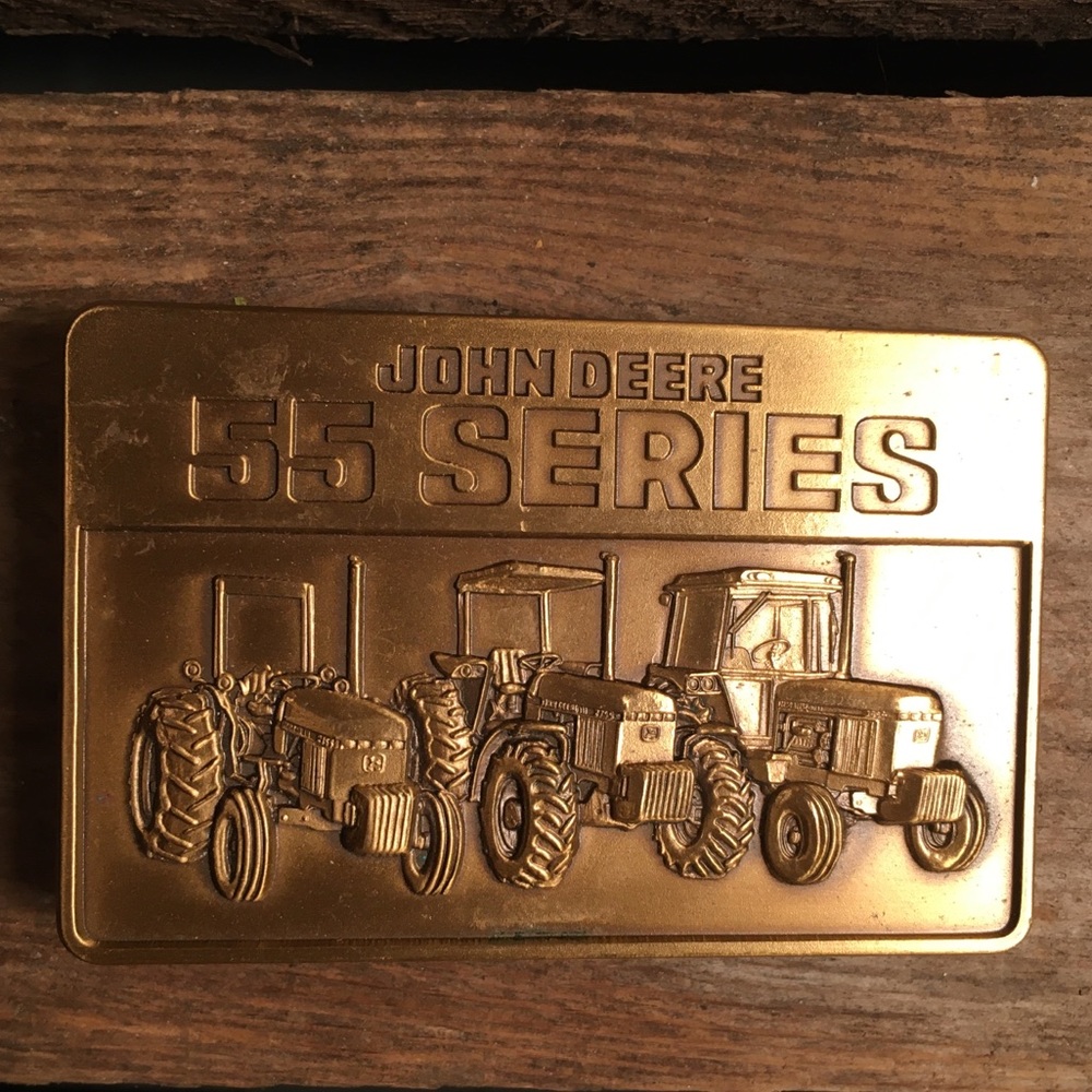 Brass John Deer Belt Buckle